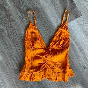 Orange Cheetah Embossed Tank